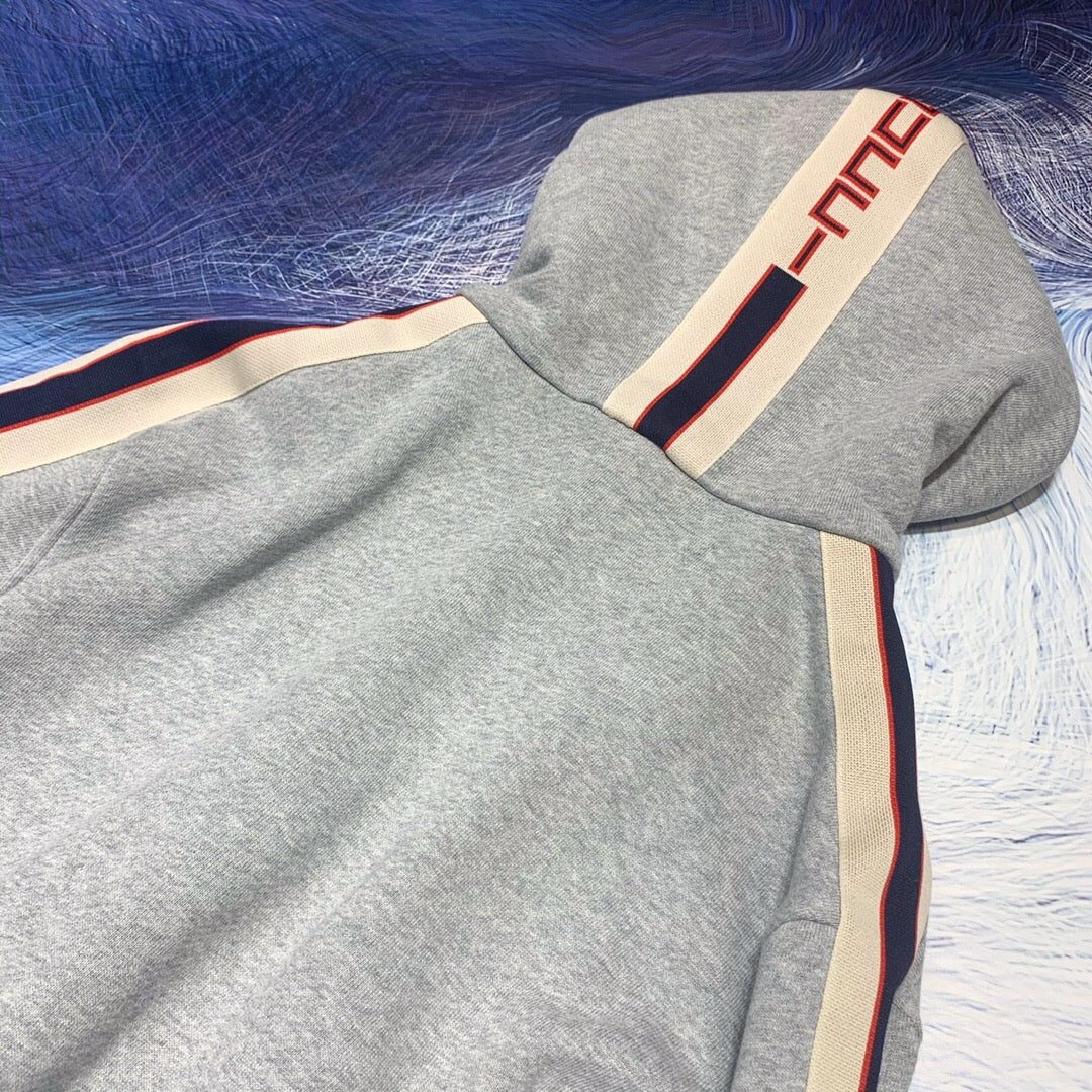 G side webbing zip hoodie grey<span class="brand-imgs GUCCI"></span>