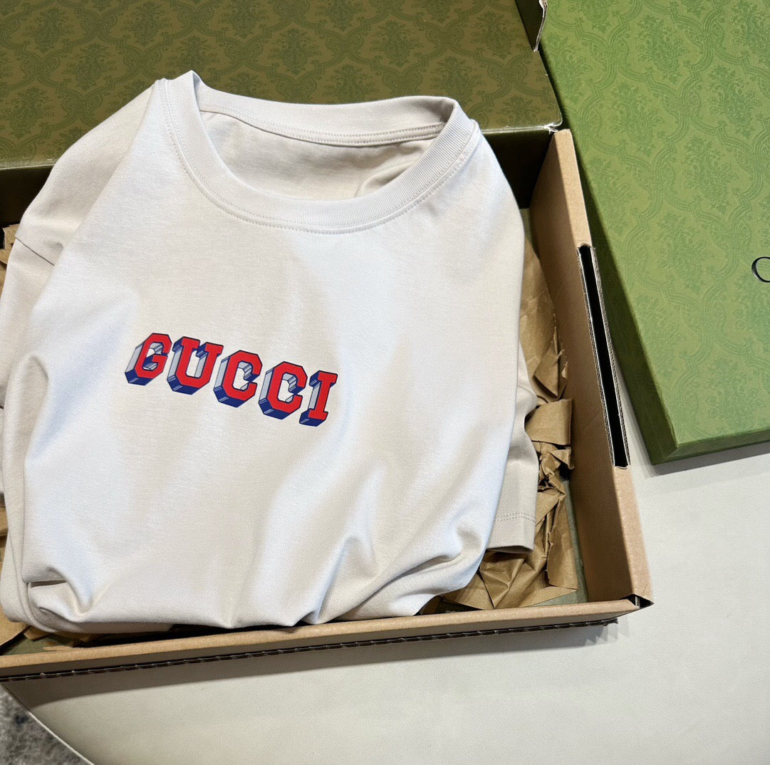 G red letter print short sleeve apricot<span class="brand-imgs GUCCI"></span>