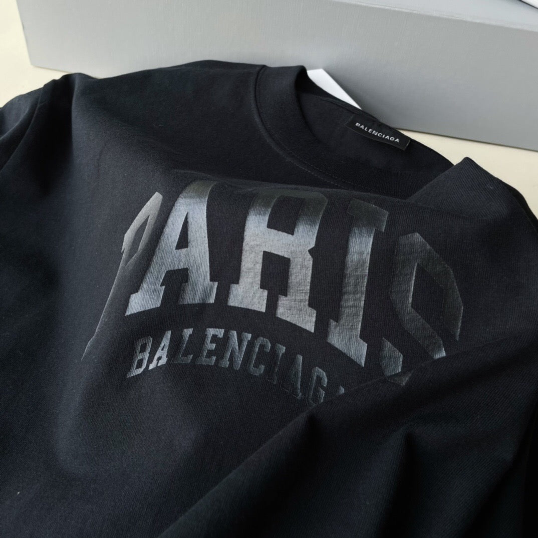 Paris printed short sleeve all black <span class="brand-imgs BL"></span>