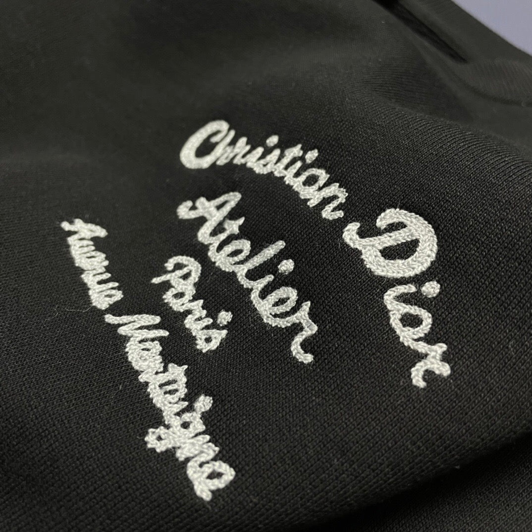 CD chain embroidery sweatshirt black <span class="brand-imgs DIOR"></span>