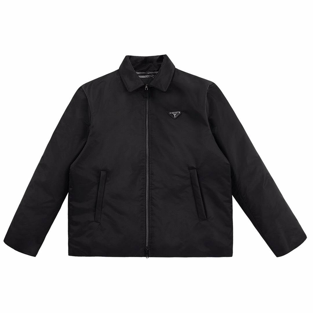 PR nylon triangle logo down jacket <span class="brand-imgs PD"></span>
