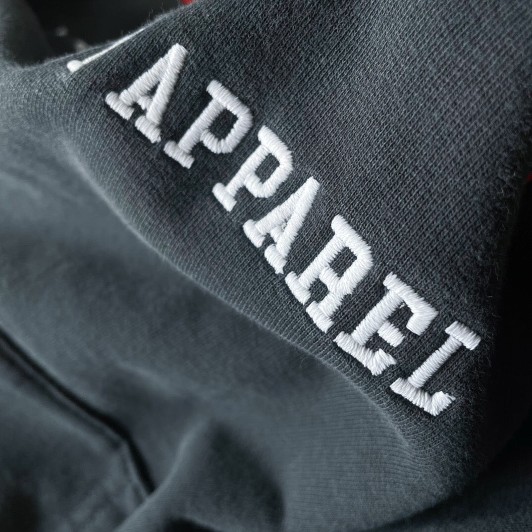 Red and black embroidered hoodie<span class="brand-imgs BL"></span>