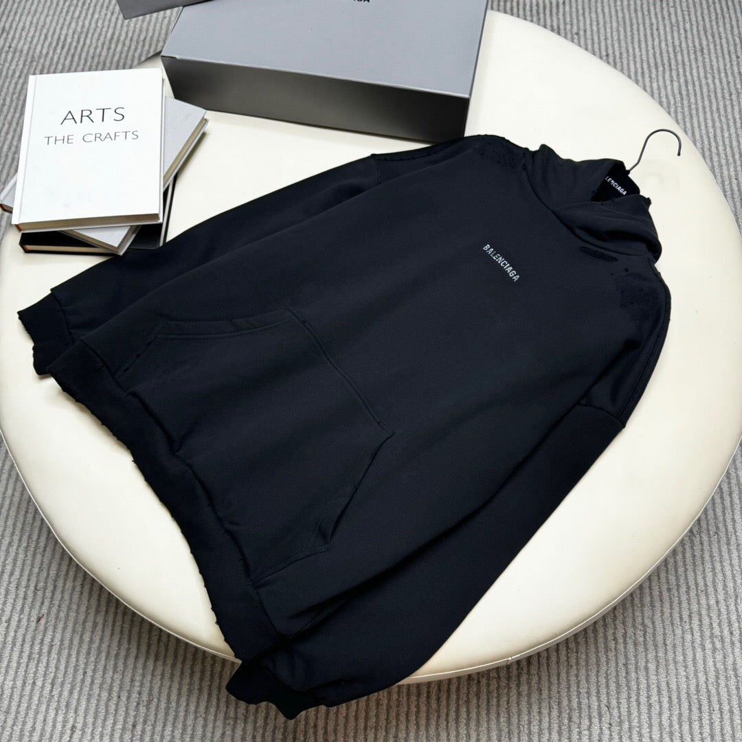 Hot diamond back letter hoodie black<span class="brand-imgs BL"></span>