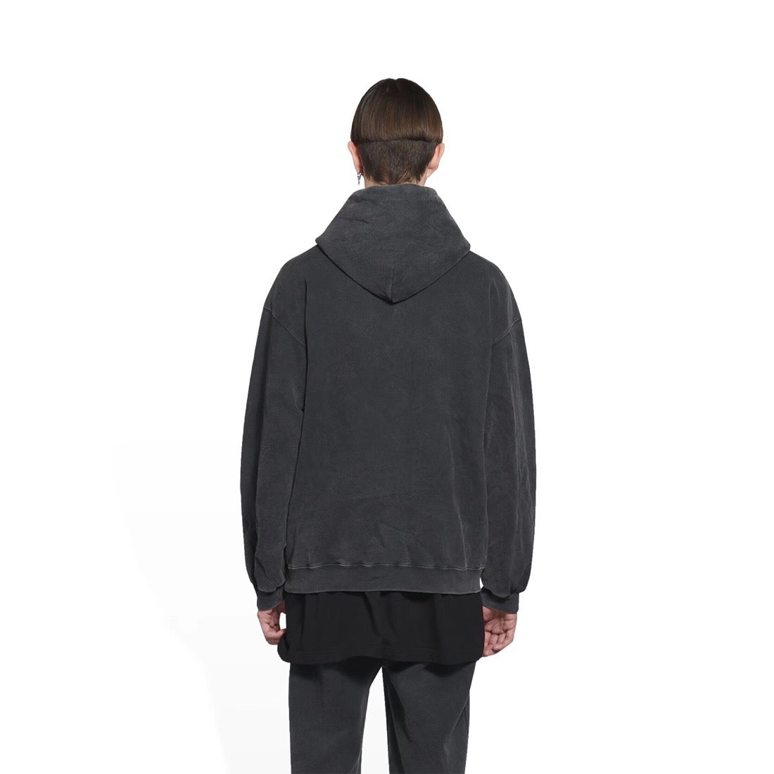 Washes distressed embroidered hoodie<span class="brand-imgs BL"></span>