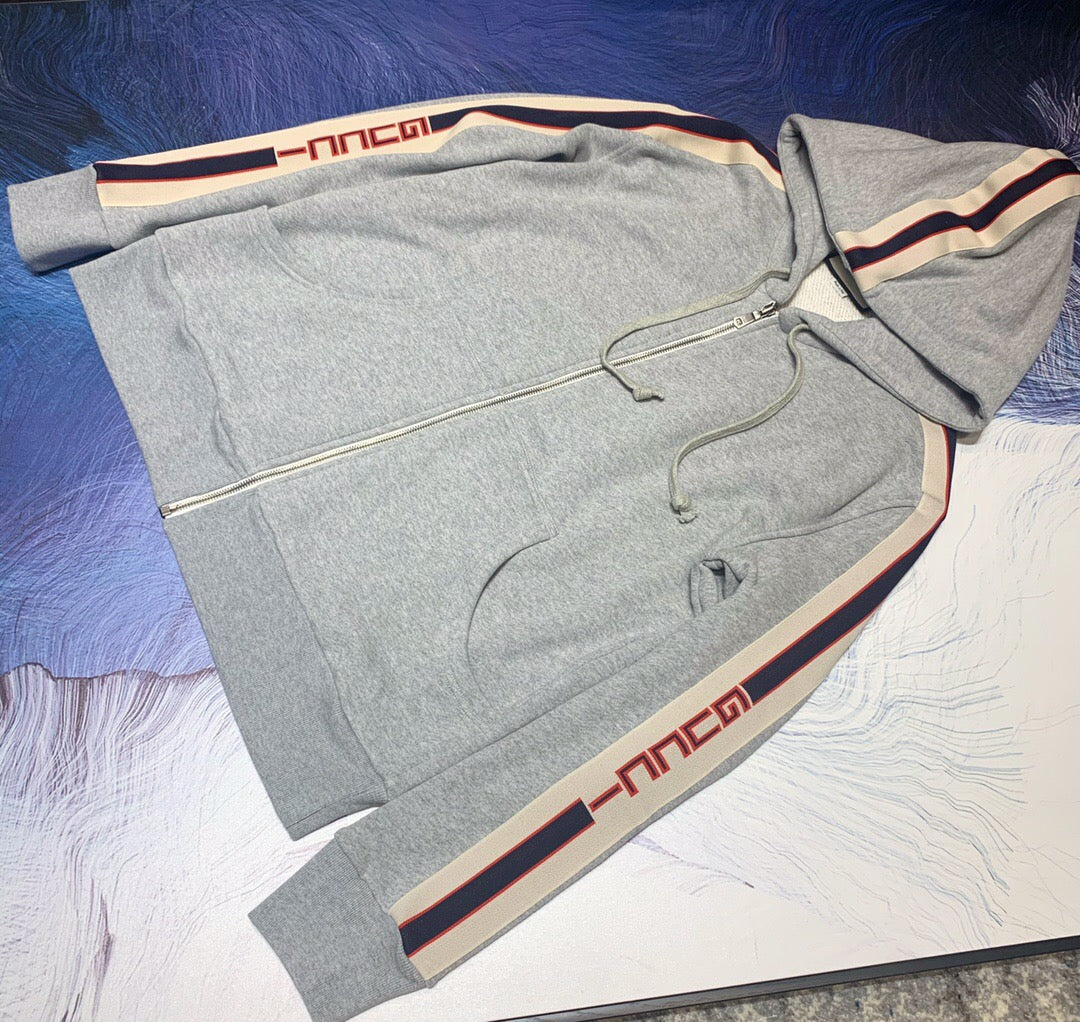 G side webbing zip hoodie grey<span class="brand-imgs GUCCI"></span>