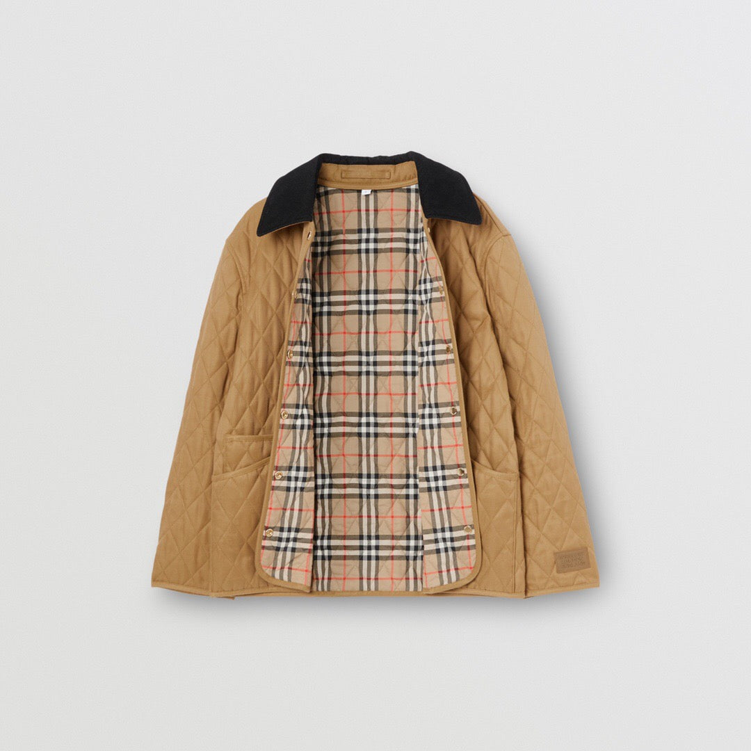 Diamond check cotton jacket women<span class="brand-imgs BB"></span>