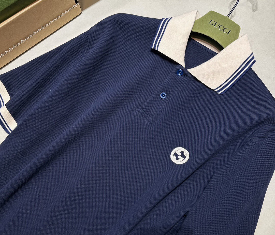 Interlocking small logo embroidered Polo shirt<span class="brand-imgs GUCCI"></span>