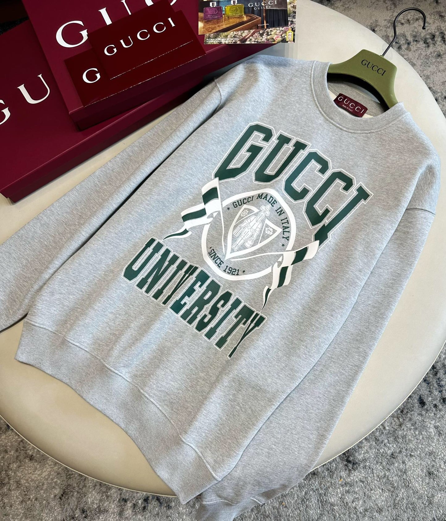 Handwritten 3d embroidered hoodie <span class="brand-imgs GUCCI"></span>