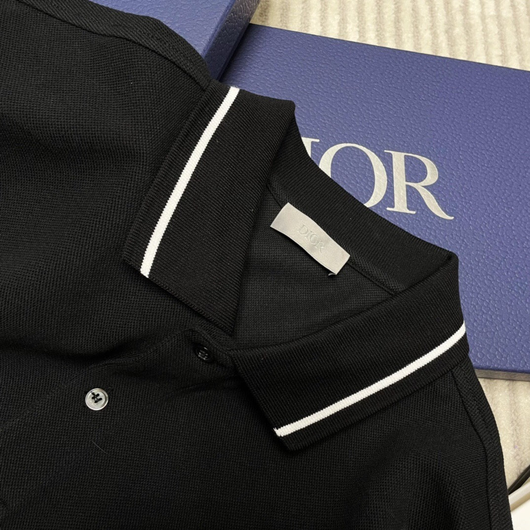 Embroidered Polo shirt black <span class="brand-imgs DIOR"></span>