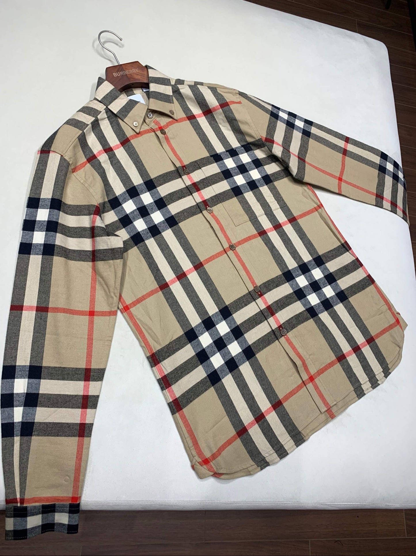 Br red striped plaid shirt khaki<span class="brand-imgs BB"></span>