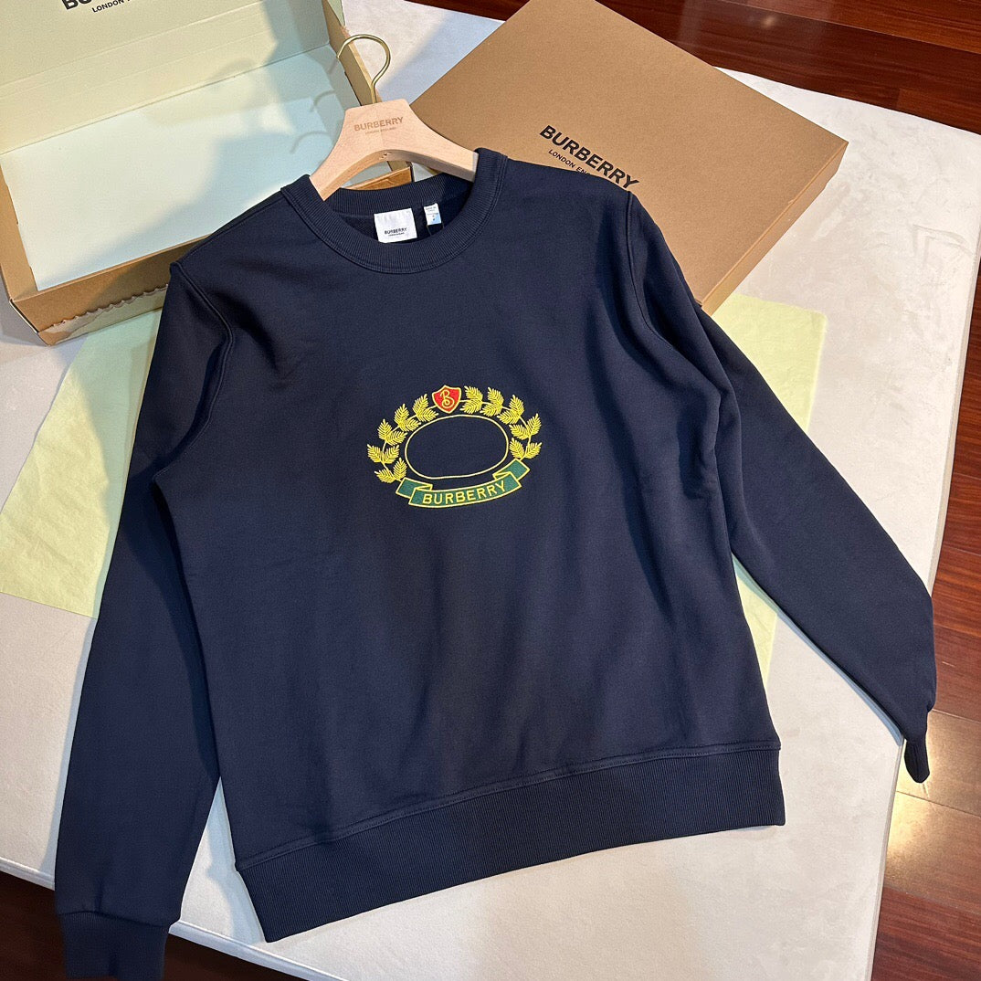 Oak leaf seal round neck sweatshirt black <span class="brand-imgs BB"></span>