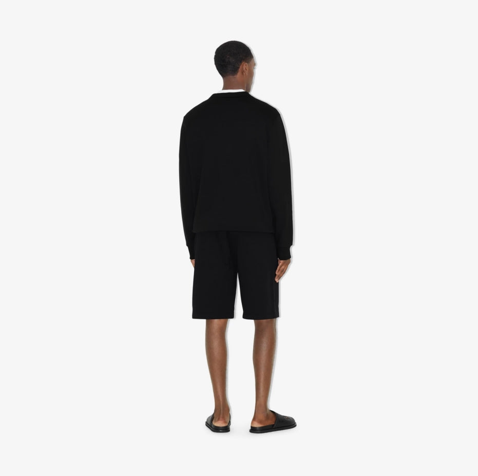 Br foam print Crew neck sweatshirt black<span class="brand-imgs BB"></span>