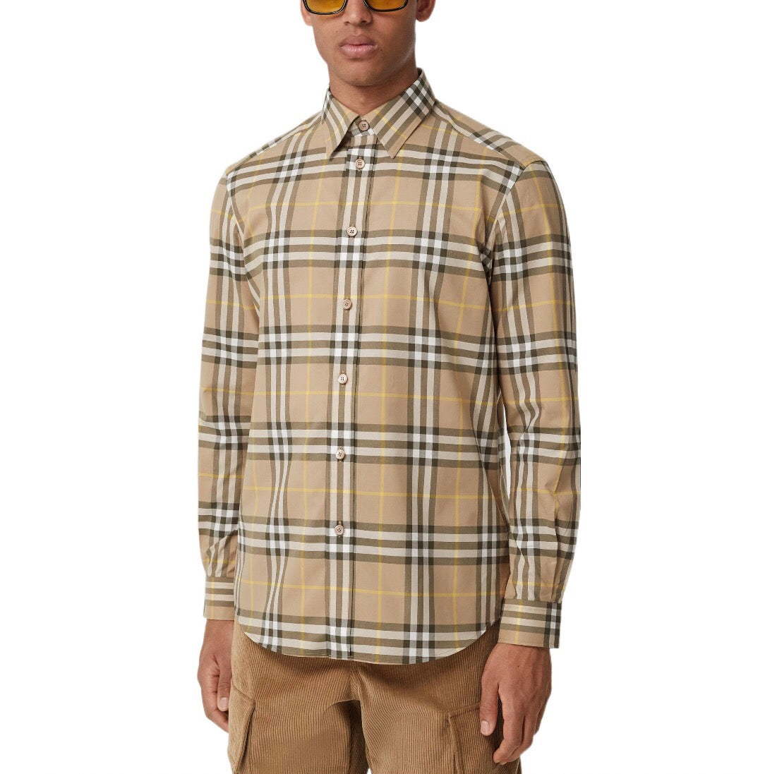 Light yellow plaid shirt <span class="brand-imgs BB"></span>