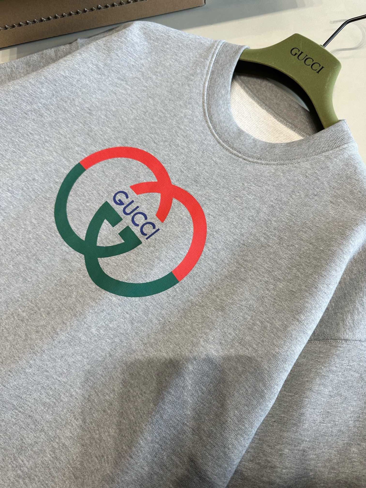 Red green g sweater grey <span class="brand-imgs GUCCI"></span>