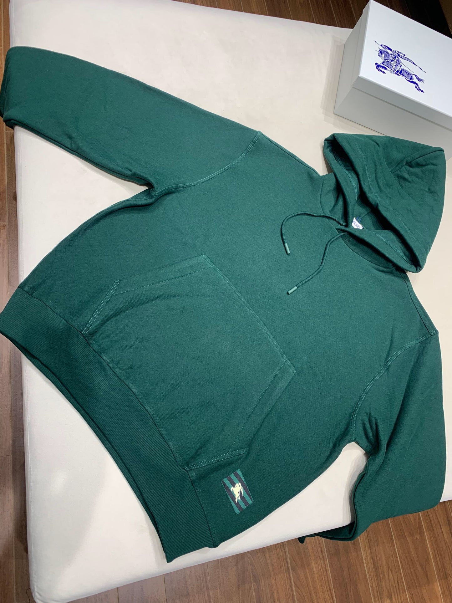 Equastrain logo patch jersey hoodie green<span class="brand-imgs BB"></span>