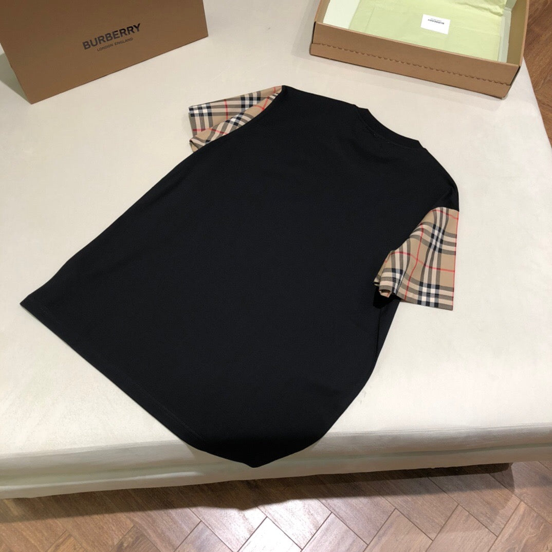 Plaid sleeved Short sleeve black<span class="brand-imgs BB"></span>