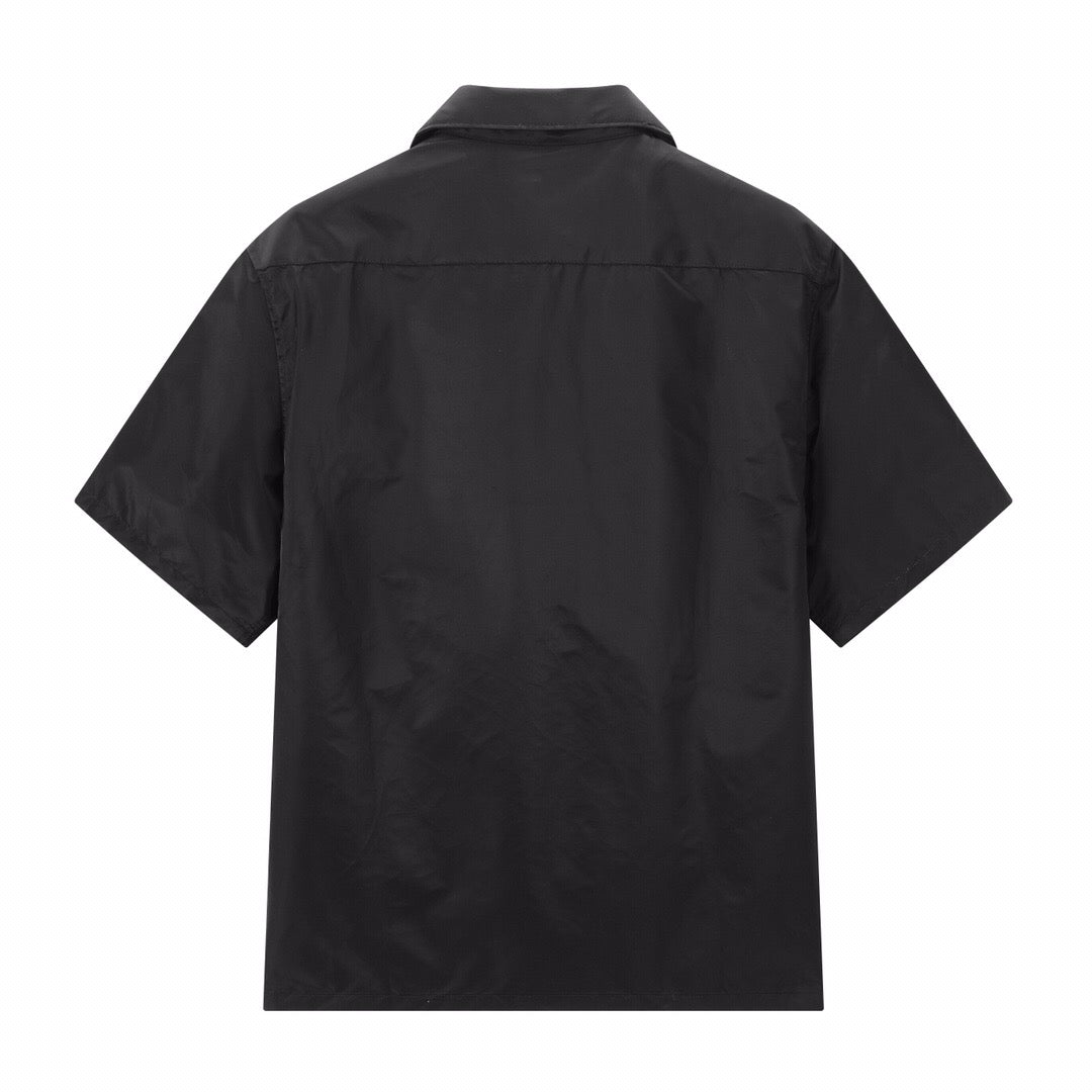 Nylon multi-pocket triangle logo work shirt <span class="brand-imgs PD"></span>