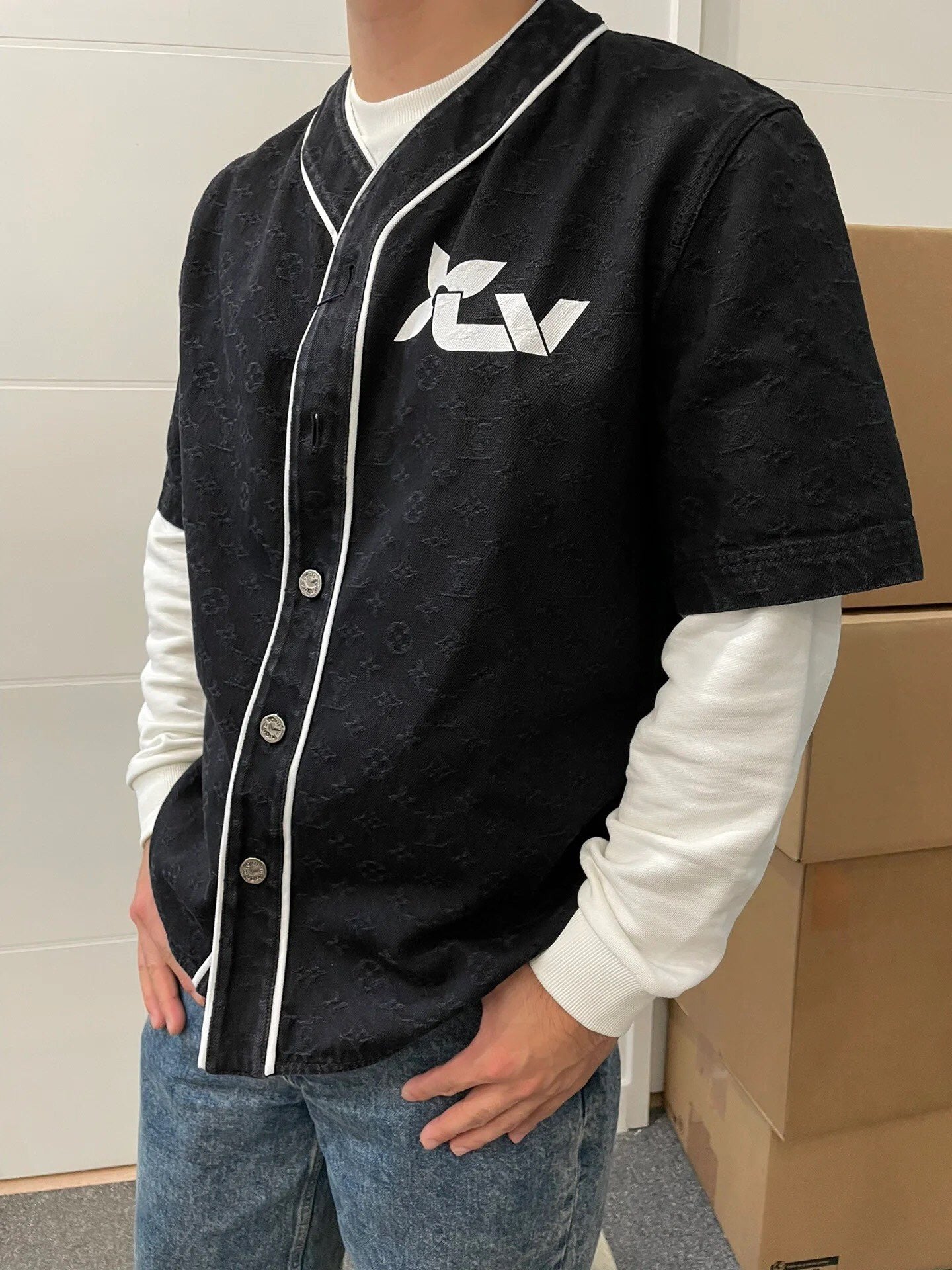 Jacquard cycling logo shirt <span class="brand-imgs LV"></span>