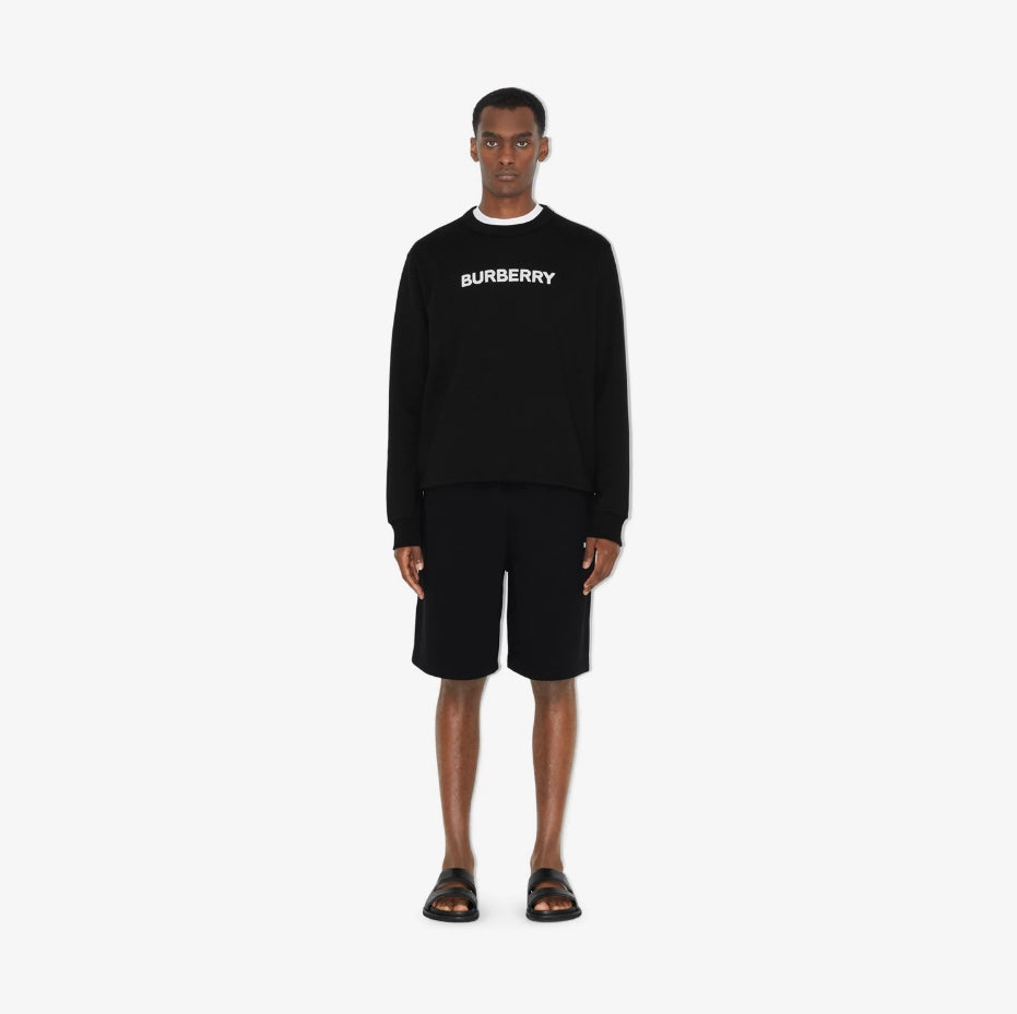 Br foam print Crew neck sweatshirt black<span class="brand-imgs BB"></span>