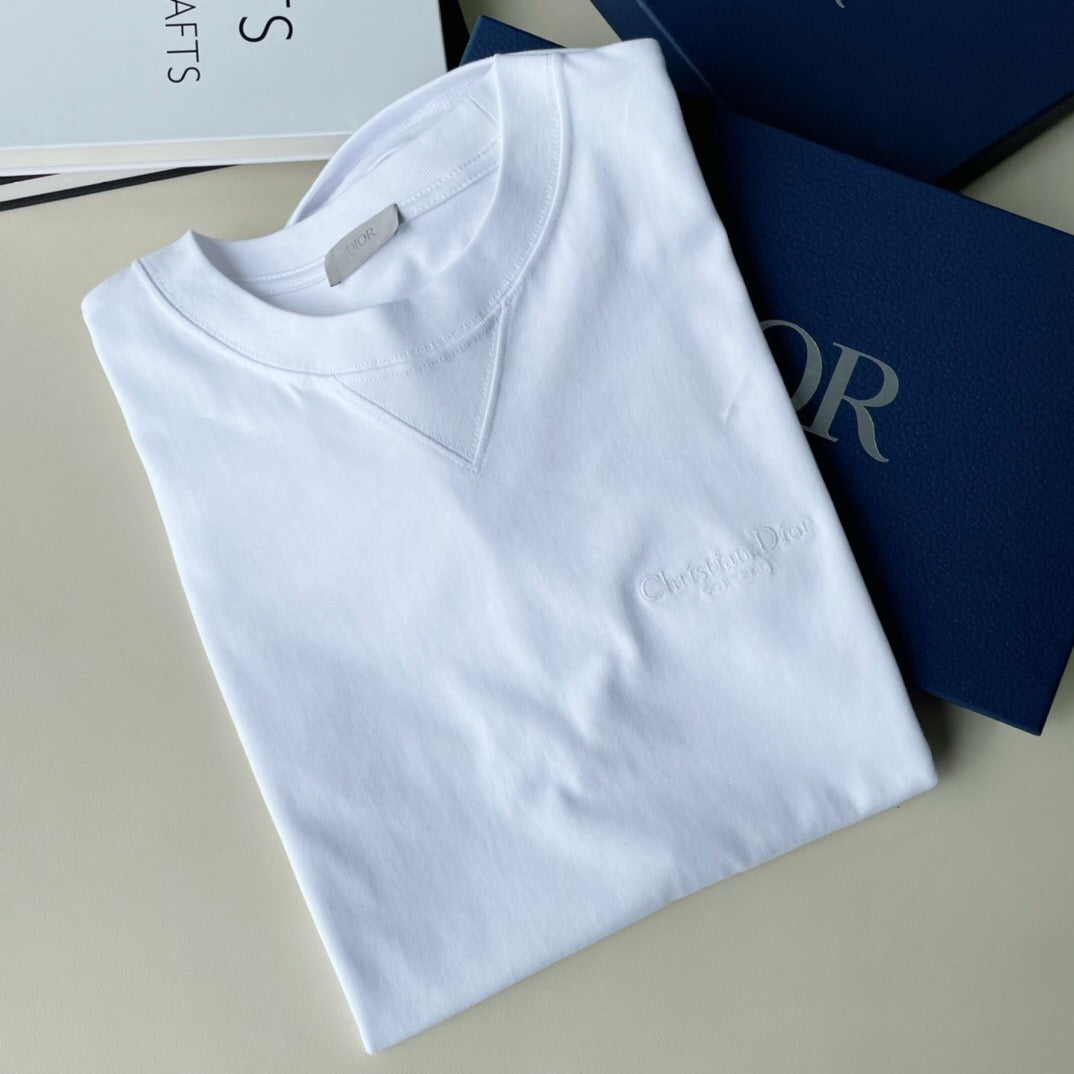 Dr chest letter embroidery short sleeve white <span class="brand-imgs DIOR"></span>