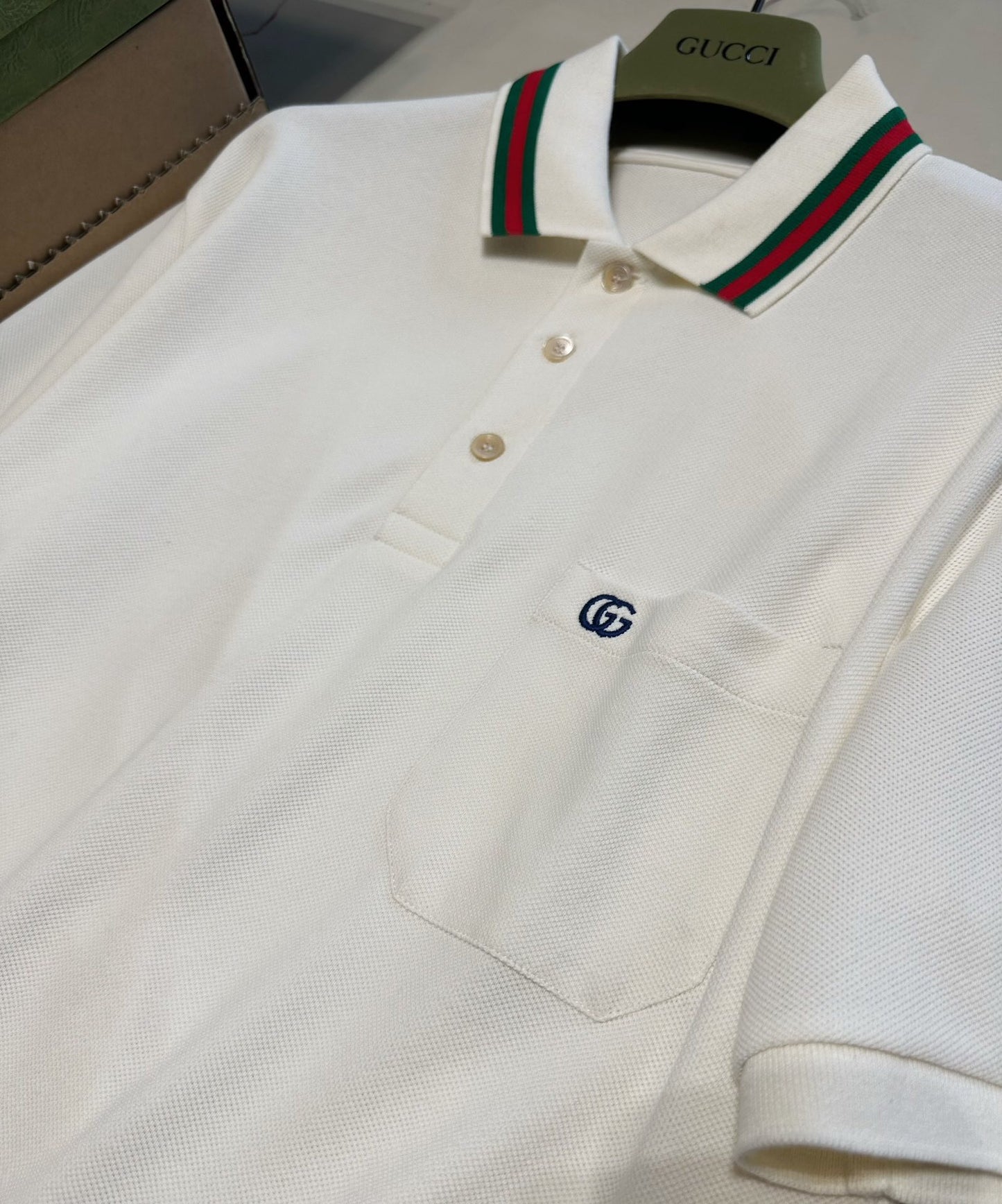 Gg blue label embroidered Polo shirt<span class="brand-imgs GUCCI"></span>