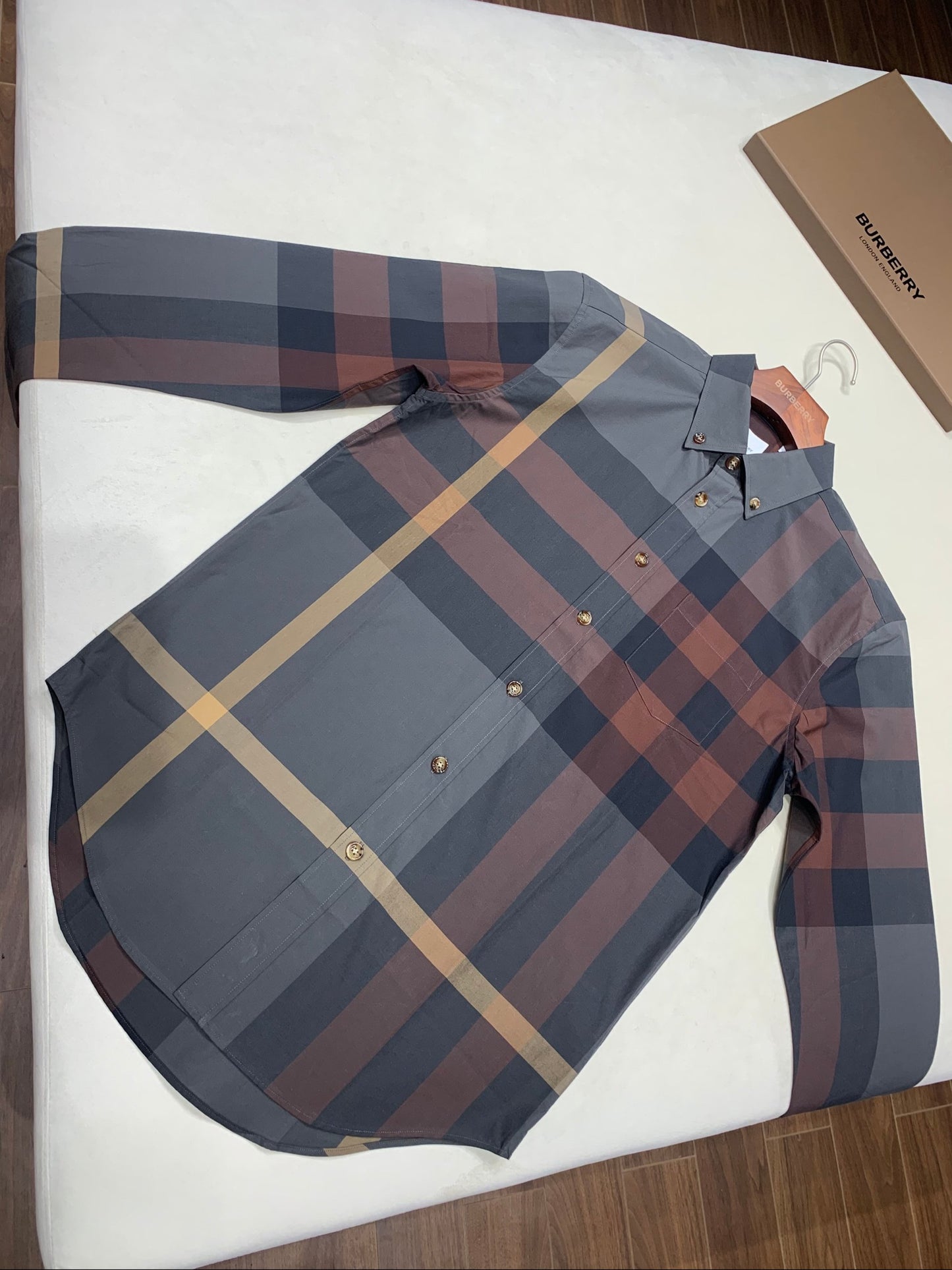 Br gradient plaid shirt brown<span class="brand-imgs BB"></span>