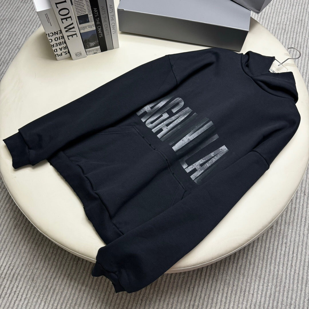 Paris reverse letter print hoodie<span class="brand-imgs BL"></span>