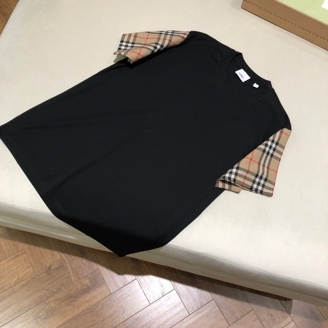 Plaid sleeved Short sleeve black<span class="brand-imgs BB"></span>