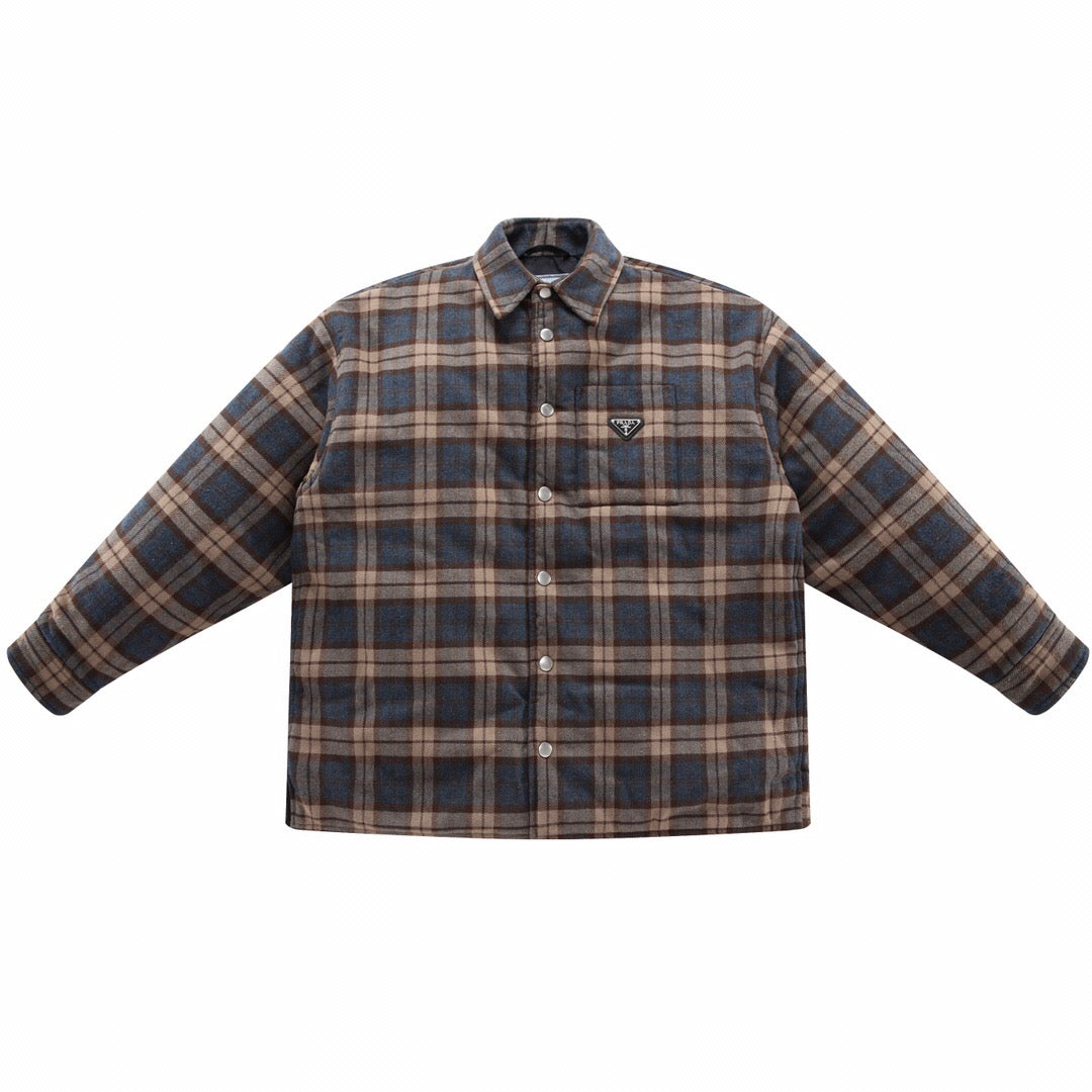 Triangle check cotton jacket <span class="brand-imgs PD"></span>