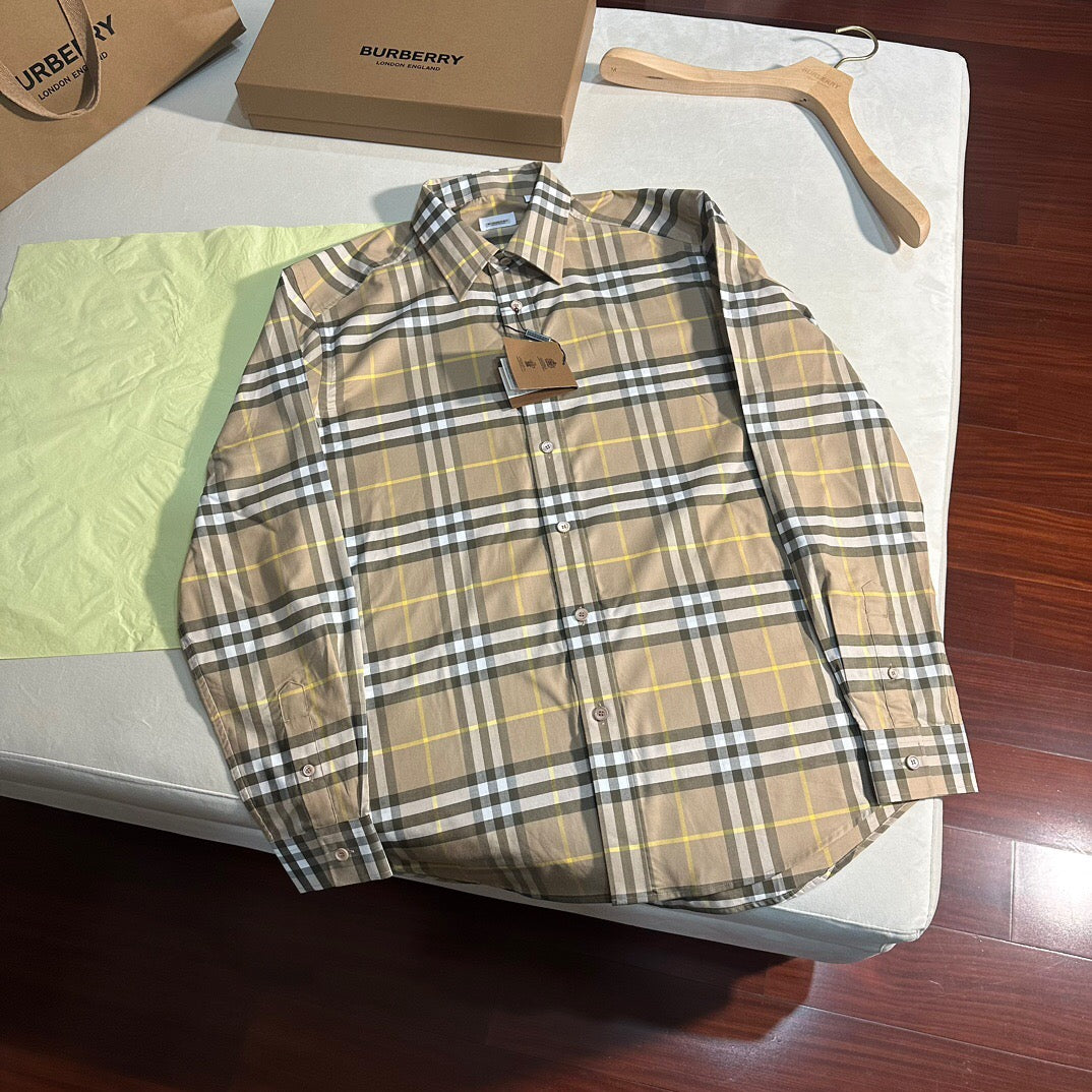 Light yellow plaid shirt <span class="brand-imgs BB"></span>