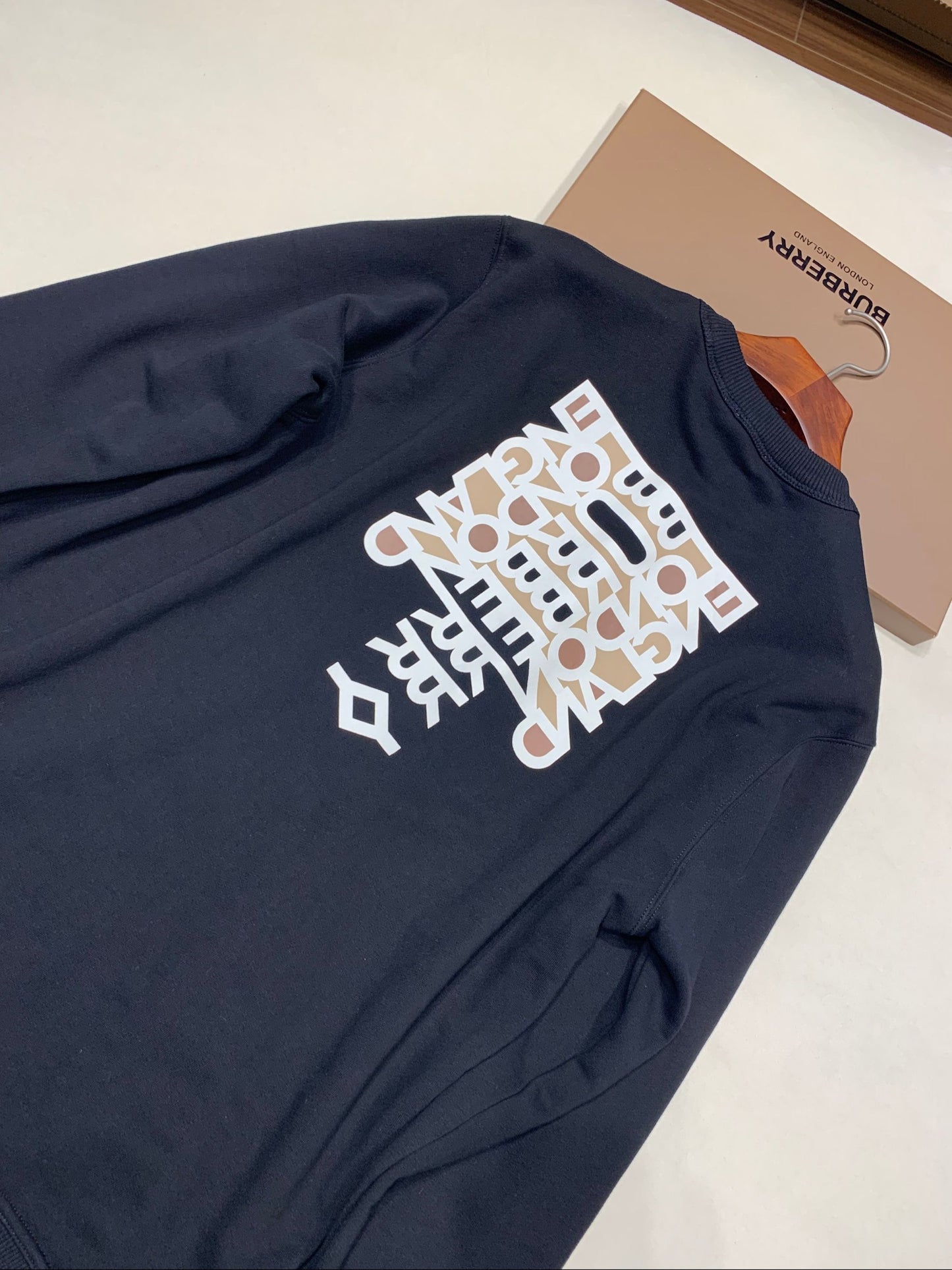 Br slogan print crew neck pullover<span class="brand-imgs BB"></span>