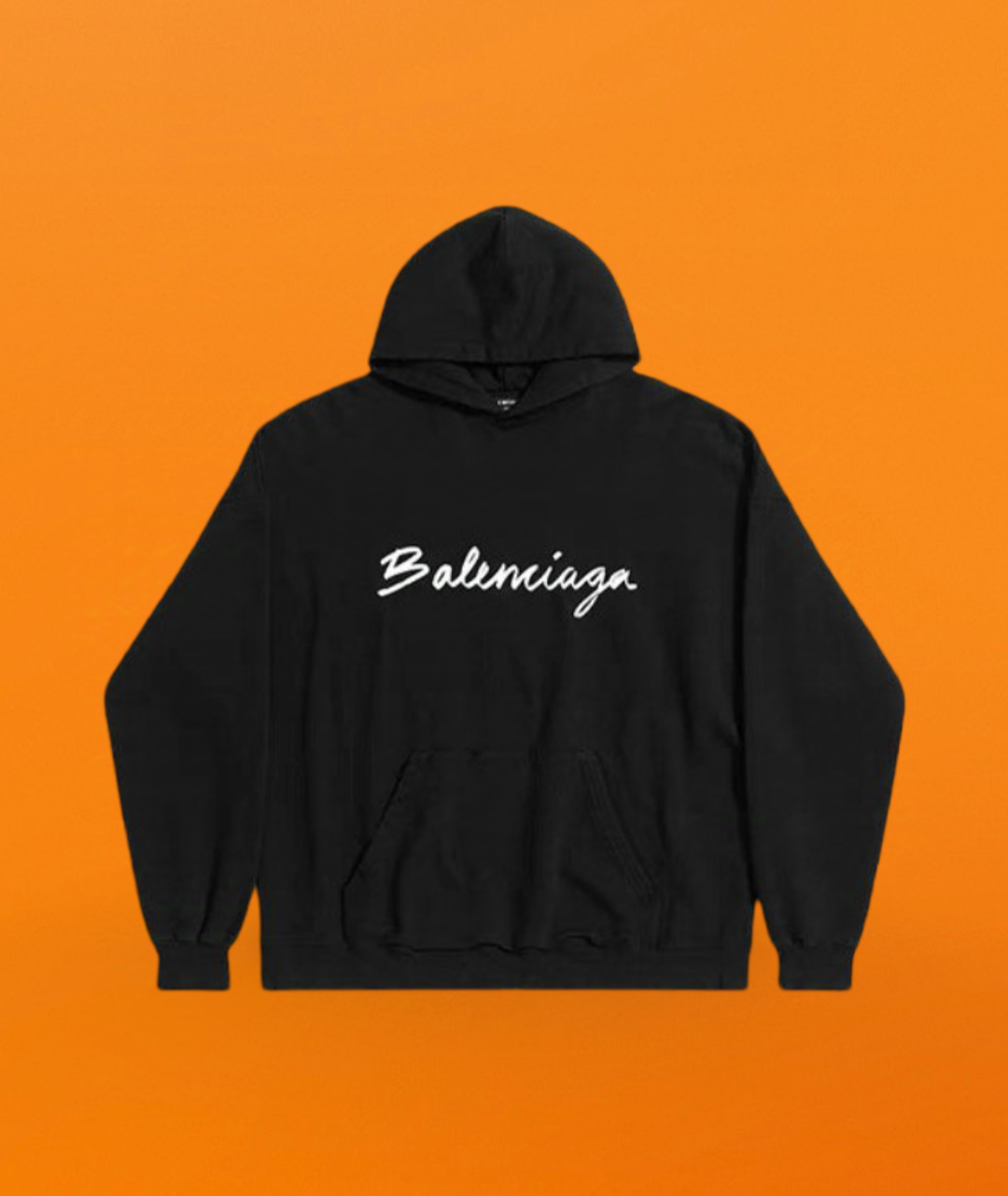 BA handwritten letter printed hoodie black<span class="brand-imgs BL"></span>