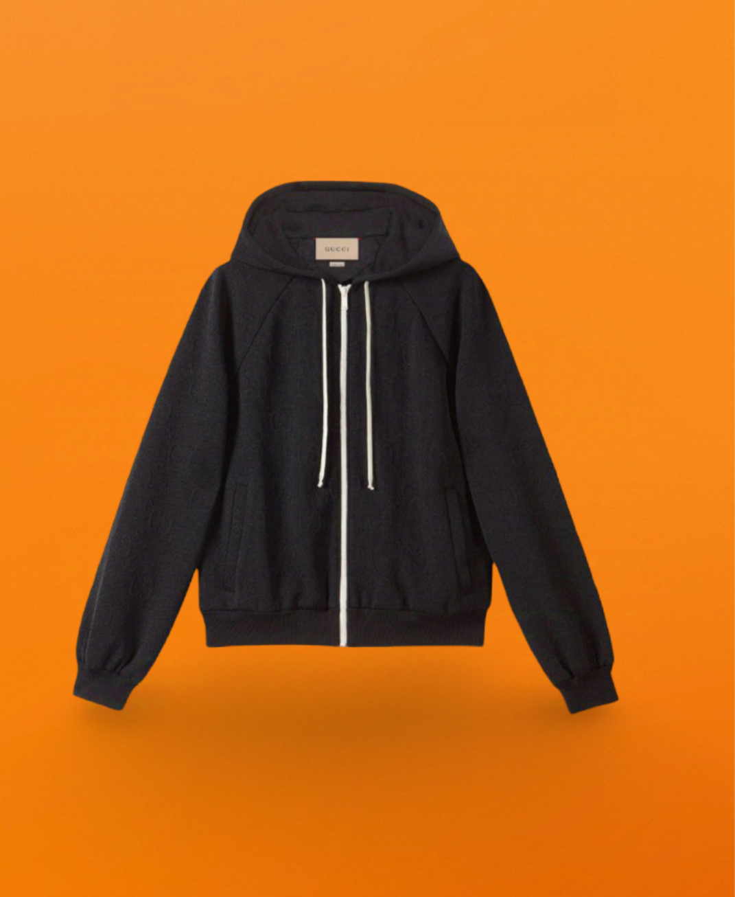 Black jacquard zipper hoodie<span class="brand-imgs GUCCI"></span>