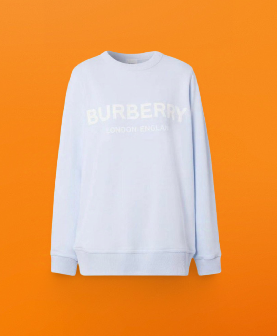 Br letter printing round neck light blue<span class="brand-imgs BB"></span>