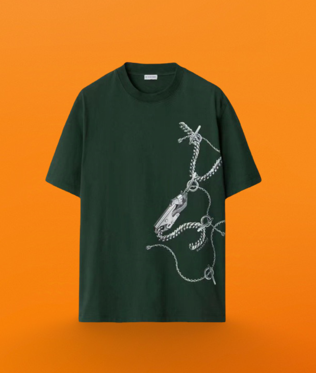 Chain print Short sleeve greeen<span class="brand-imgs BB"></span>