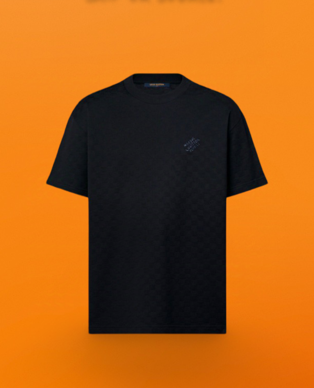 Checkerboard jacquard Polo shirt dark blue <span class="brand-imgs LV"></span>