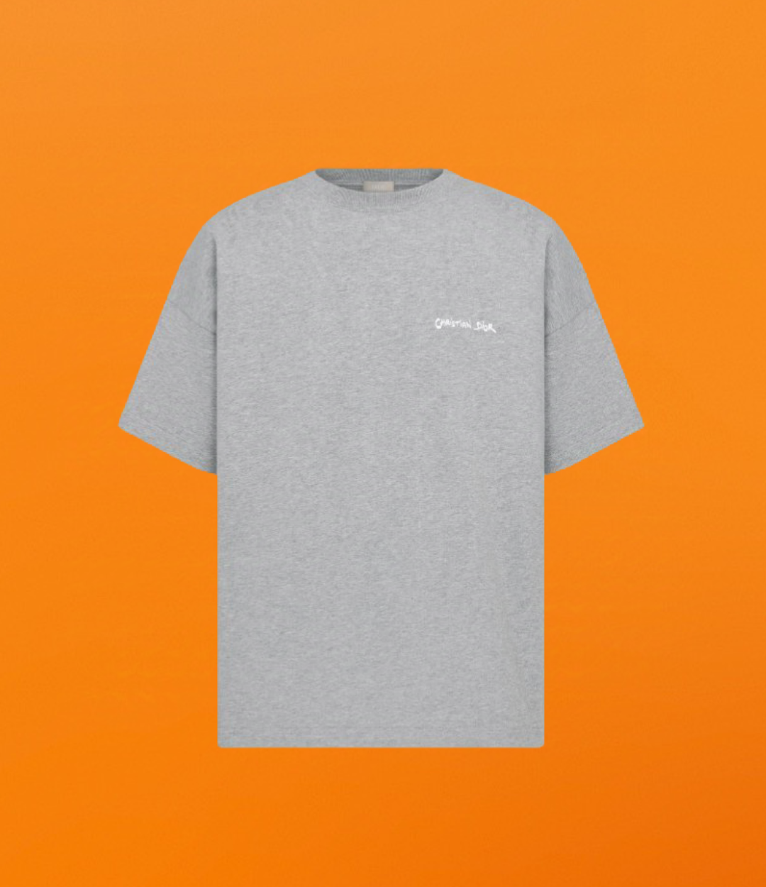 D small letter embroidery short sleeve grey <span class="brand-imgs DIOR"></span>