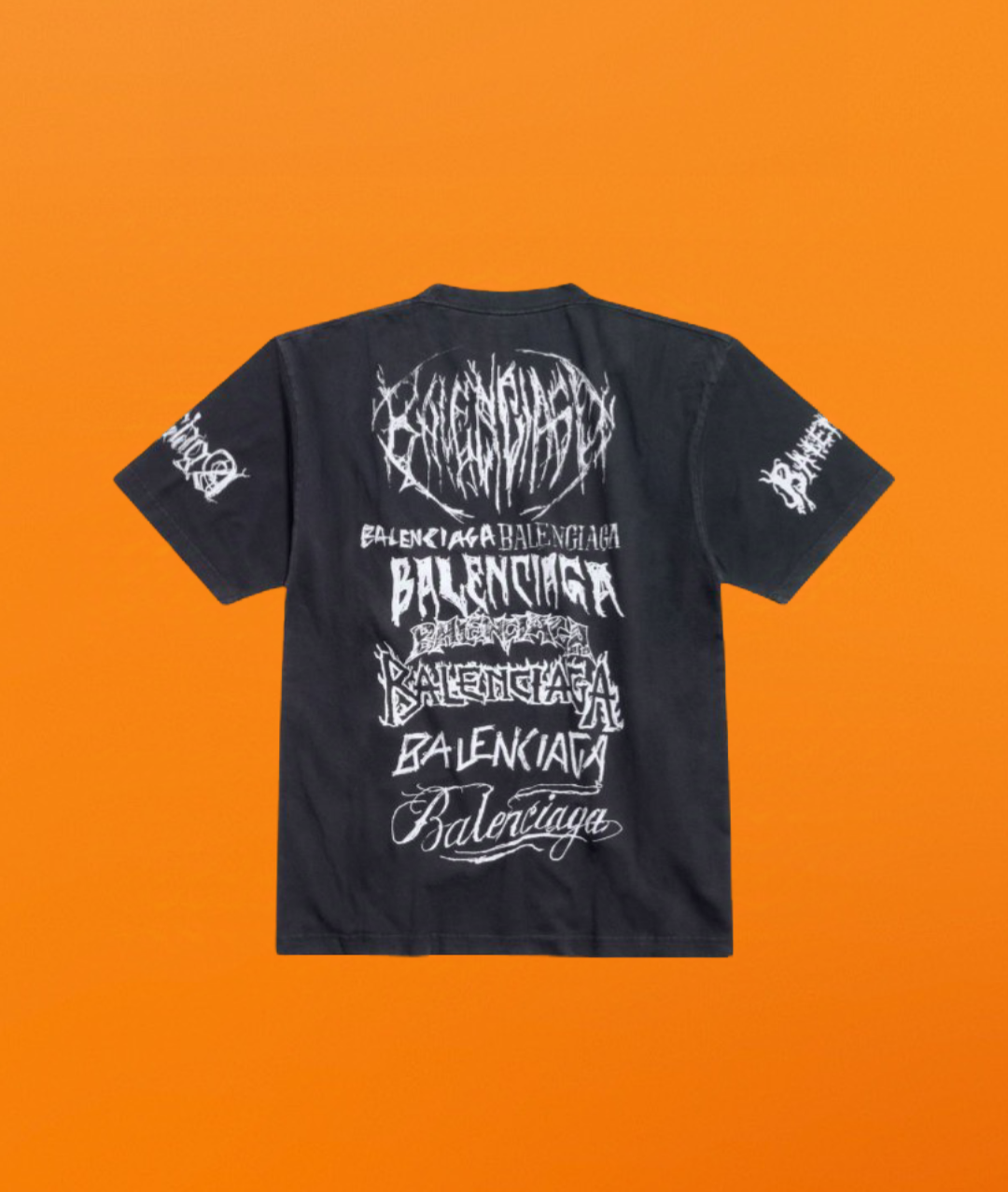 Diy metal outline letters Short sleeve black<span class="brand-imgs BL"></span>
