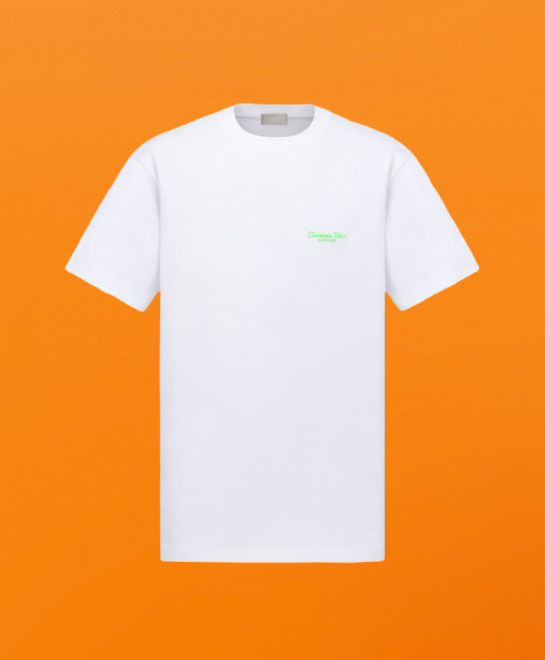 Dr green small letter embroidery short sleeve white <span class="brand-imgs DIOR"></span>