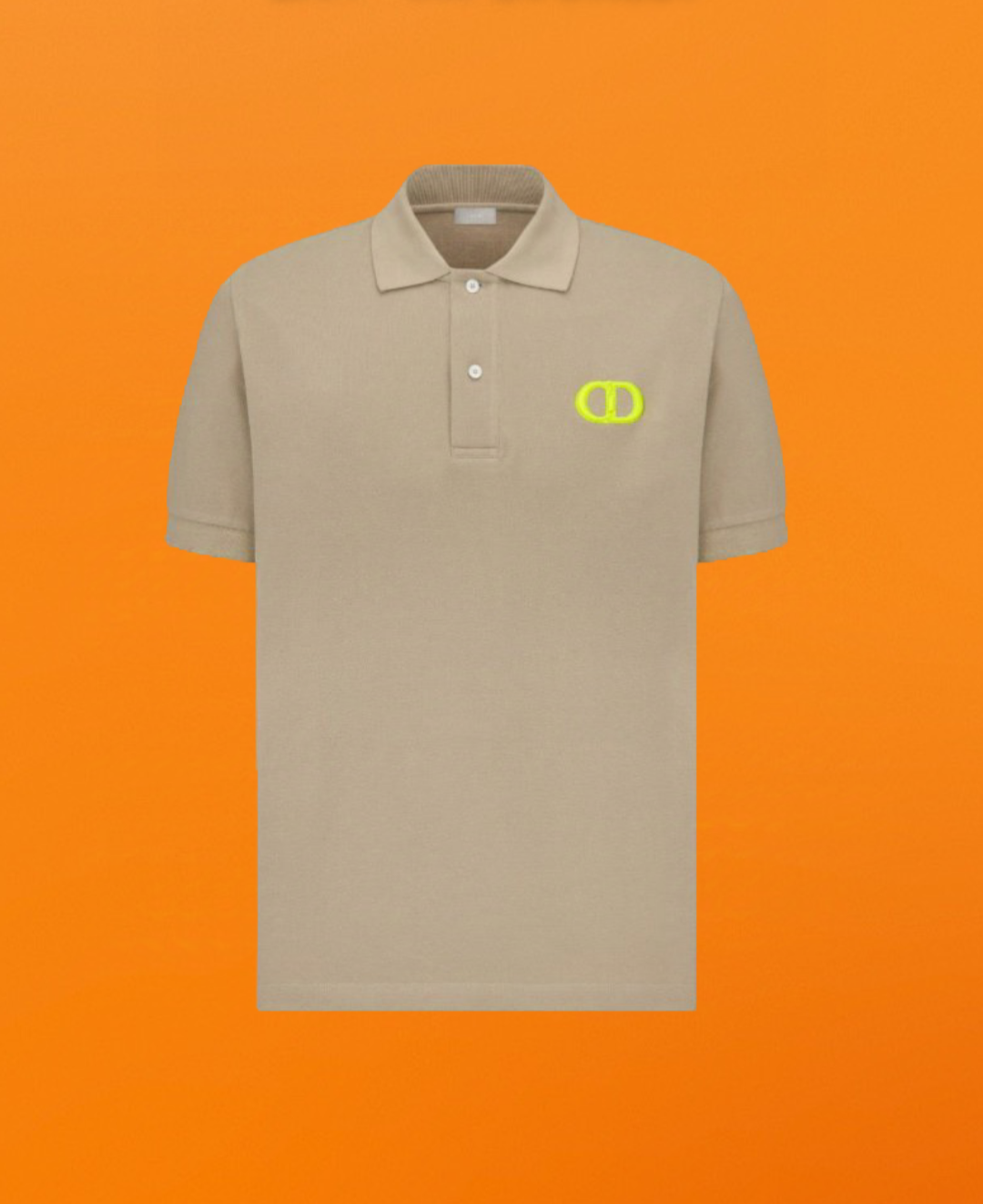 Embroidered Polo shirt short sleeve apricot <span class="brand-imgs DIOR"></span>
