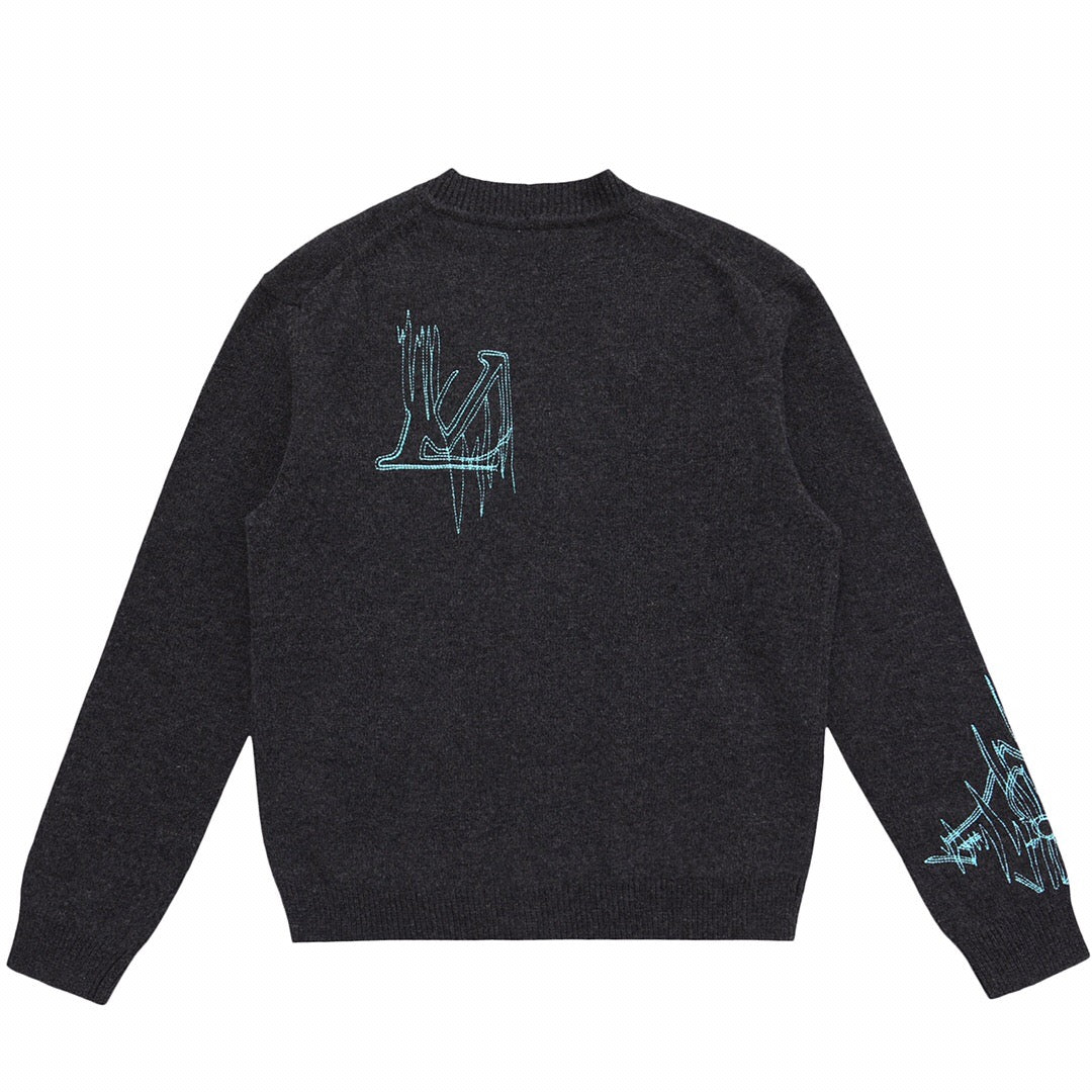 Double stitch embroidery sweater <span class="brand-imgs LV"></span>