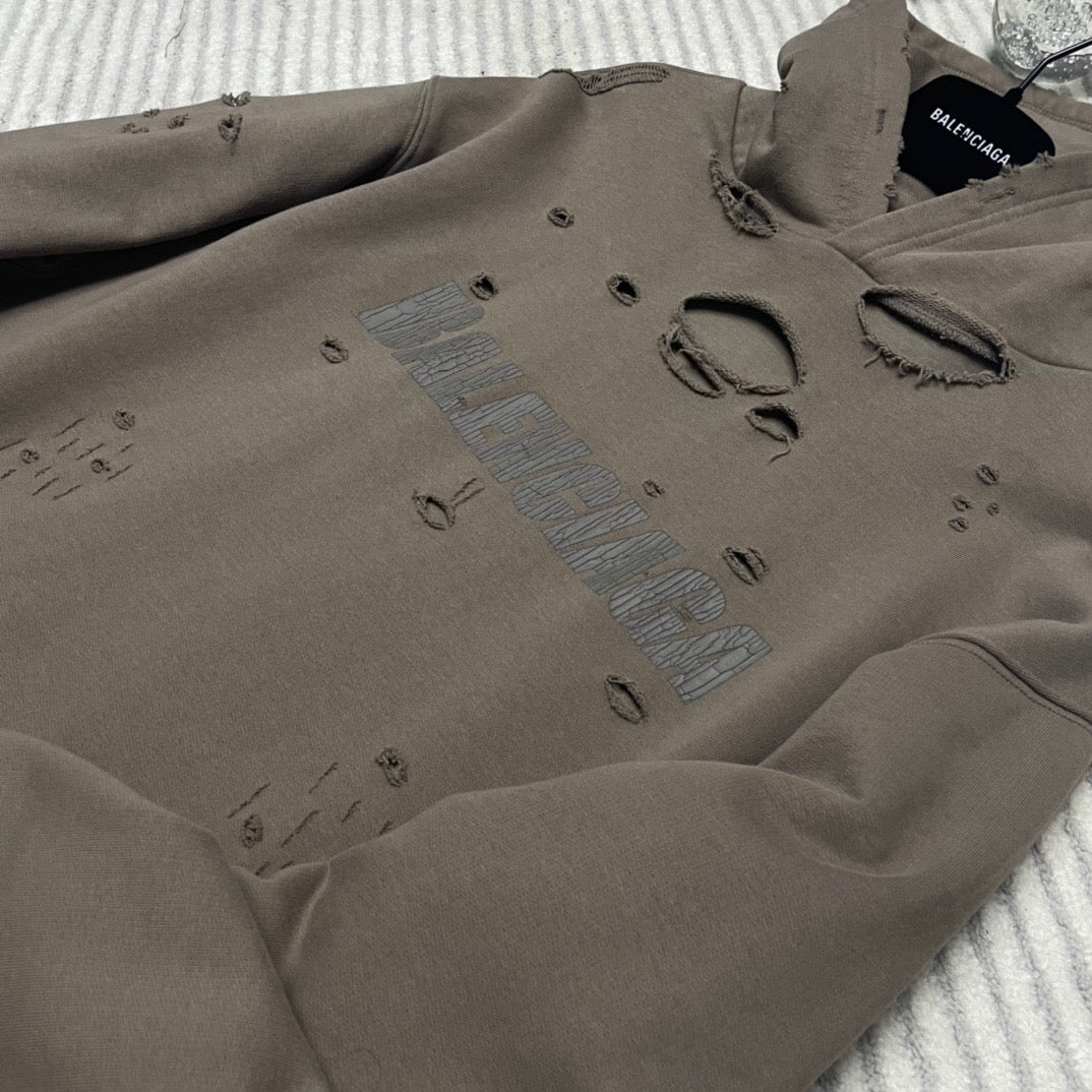 Damaged hoodie coffee color<span class="brand-imgs BL"></span>