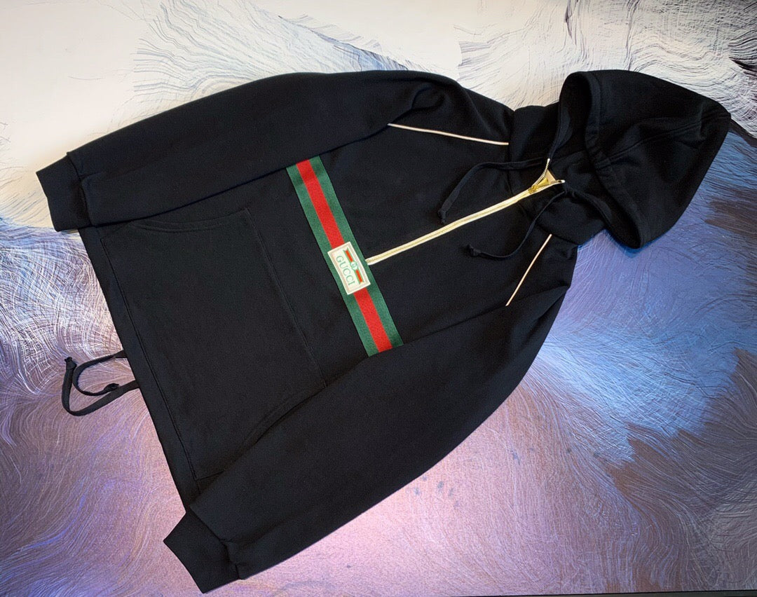 G black Red green ribbon sweatshirt<span class="brand-imgs GUCCI"></span>