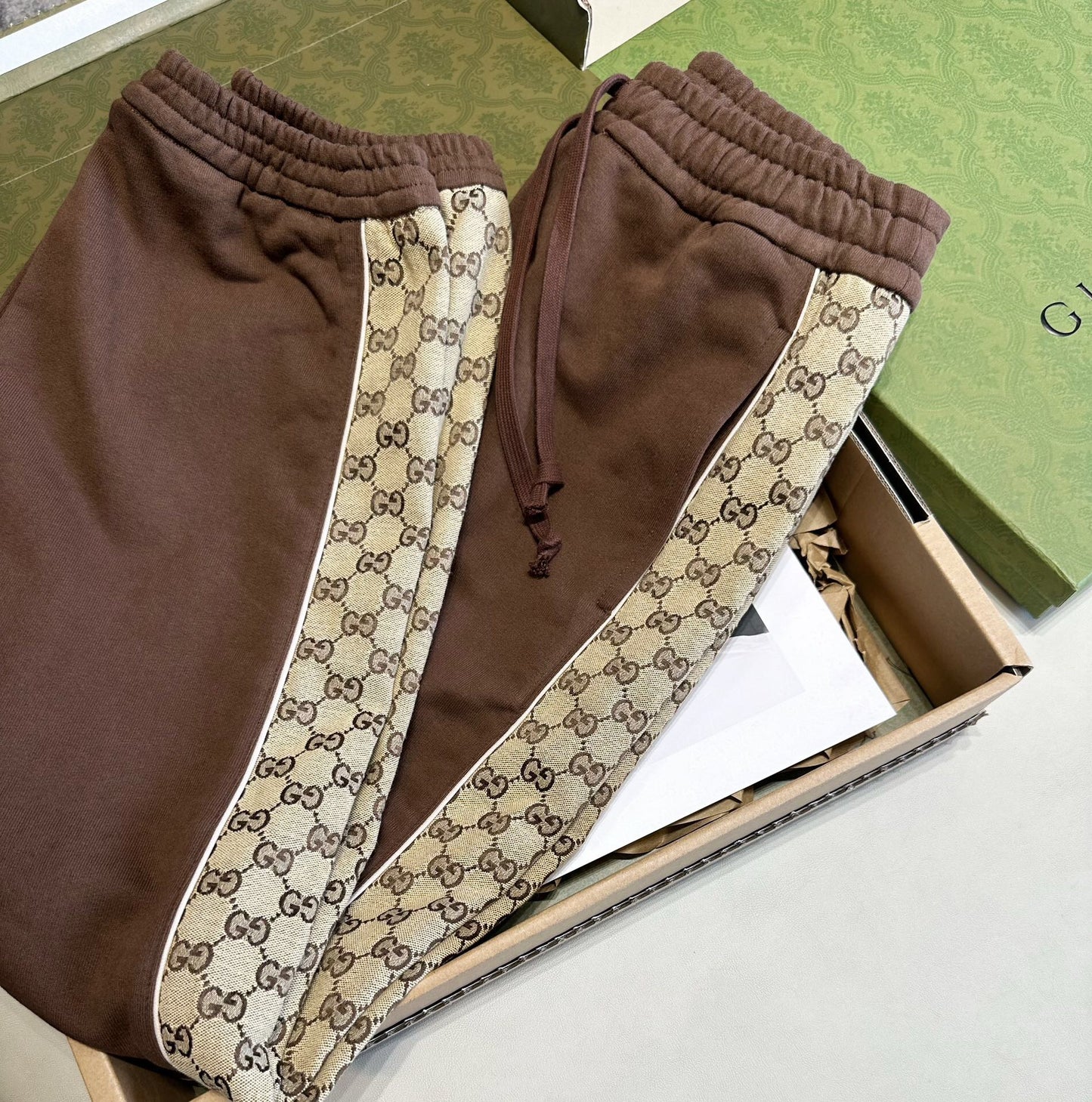 G Cotton jersey trouser brown<span class="brand-imgs GUCCI"></span>