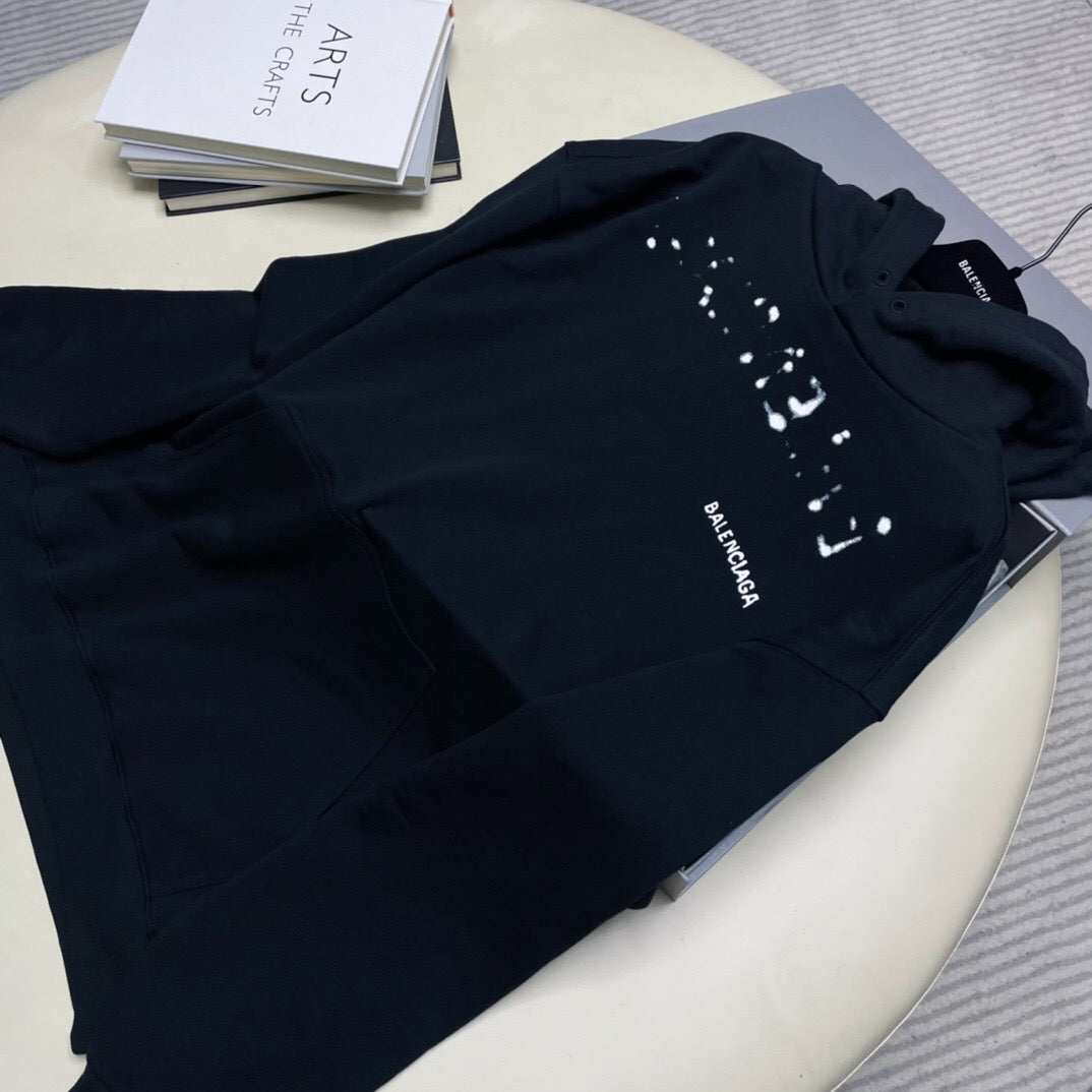 Blurred letters hoodie black<span class="brand-imgs BL"></span>