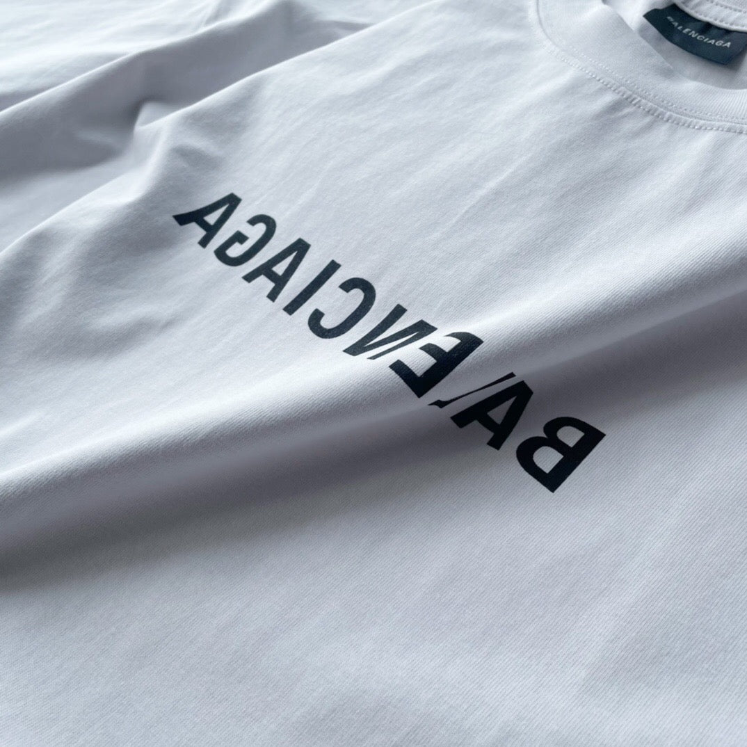 Reverse letter print short sleeve white<span class="brand-imgs BL"></span>