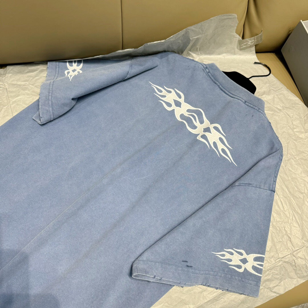 Double flame short sleeve blue<span class="brand-imgs BL"></span>