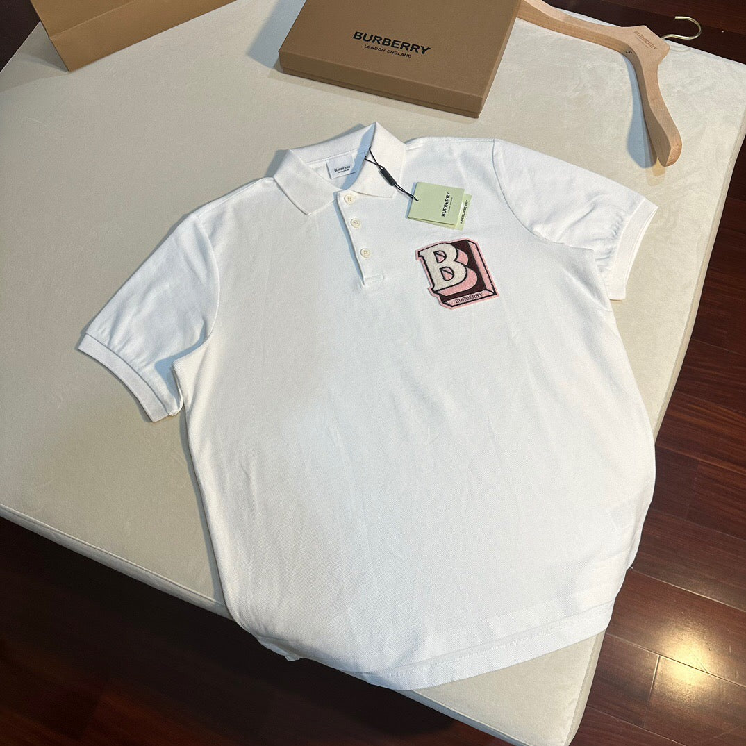 Towel patch mesh polo shirt white <span class="brand-imgs BB"></span>