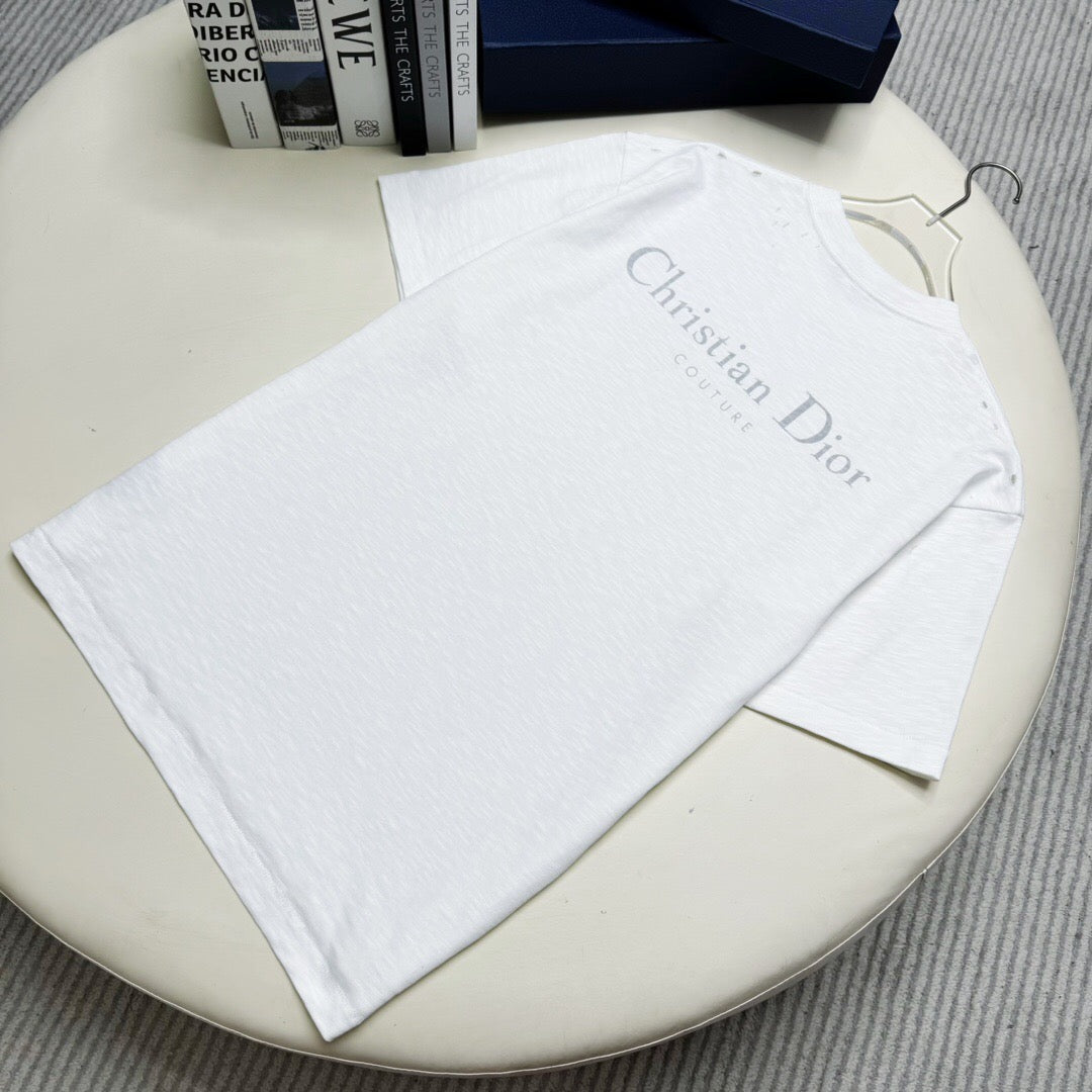 Dr small letter whole letter print Short sleeve white <span class="brand-imgs DIOR"></span>
