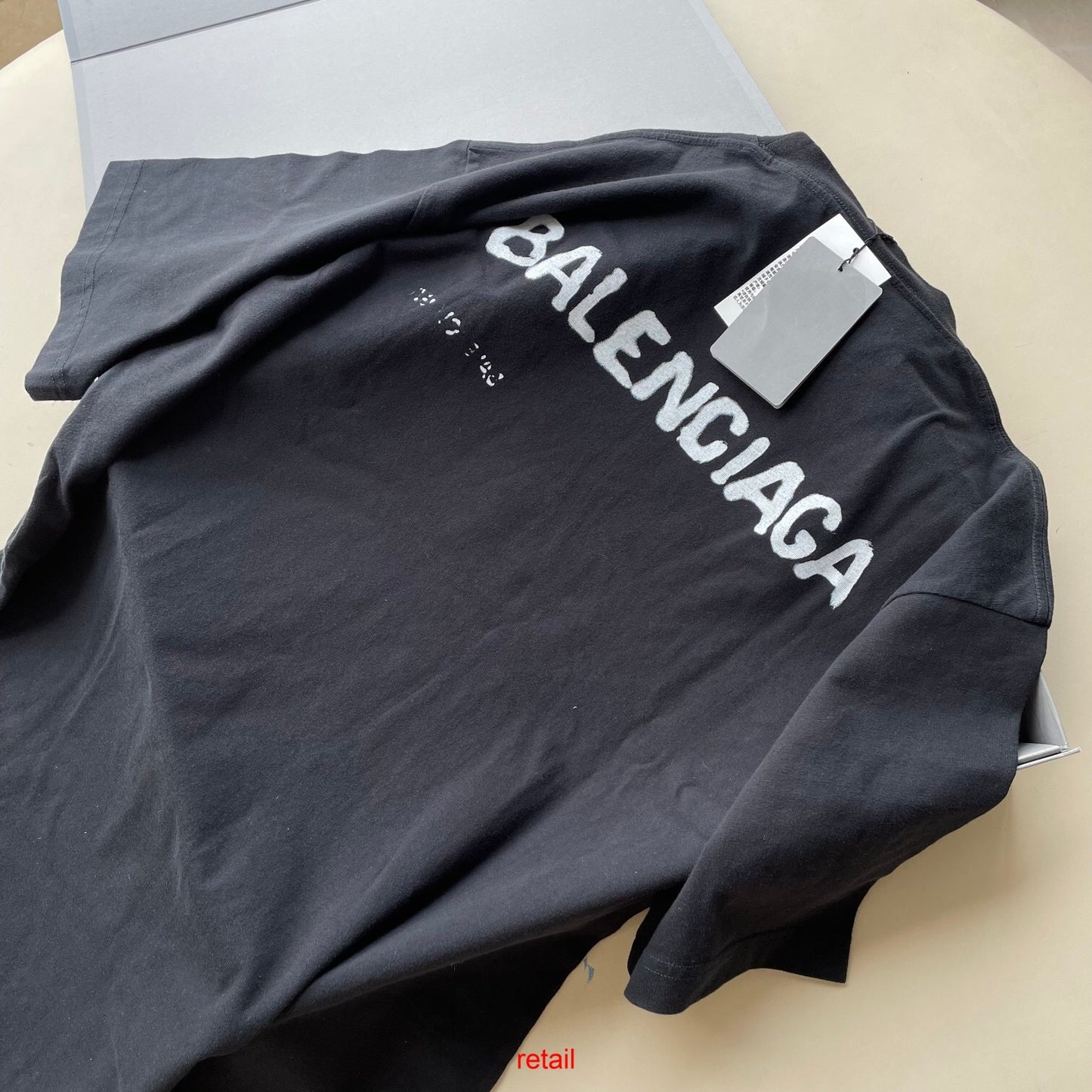 Blurred letter Short sleeve black<span class="brand-imgs BL"></span>
